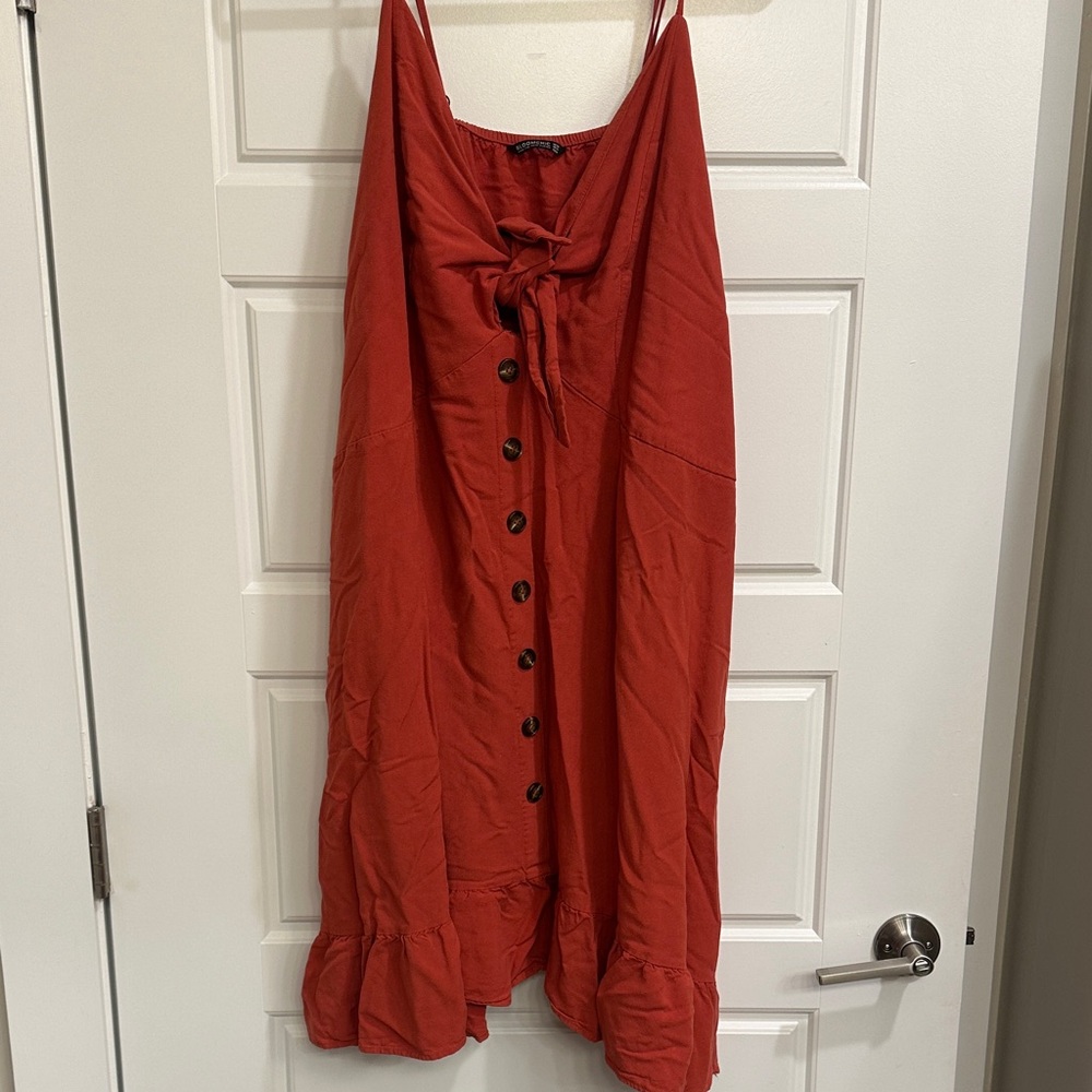 Women's Red Button-Down dress